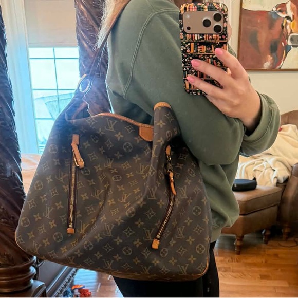 Louis Vuitton Delightful MM Monogram Hobo Bag Brown Canvas Leather Shoulder Bag - Picture 11 of 12